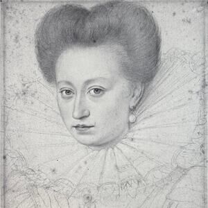 Francois Quesnel, Noblewoman, Drawing, Print, Bookplate, Art, ~ 240623-WH 595